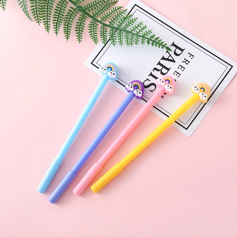 48 pcs/lot Rainbow Gel Pens Cute 0.5 mm Black Ink Signature Pen office School writing Supplies Stationery Promotional gift
48 pcs/lot Rainbow Gel Pens Cute 0.5 mm Black Ink Signature Pen office School writing Supplies Stationery Promotional gift