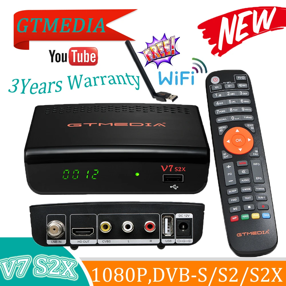 FTA 1080P GTMEDIA V7 S2X женский спутниковый приемник с USB WiFi цифровой декодер обновление приемника Freesat v7s HD без приложения Ccam
FTA 1080P GTMEDIA V7 S2X женский спутниковый приемник с USB WiFi цифровой декодер обновление приемника Freesat v7s HD без приложения Ccam