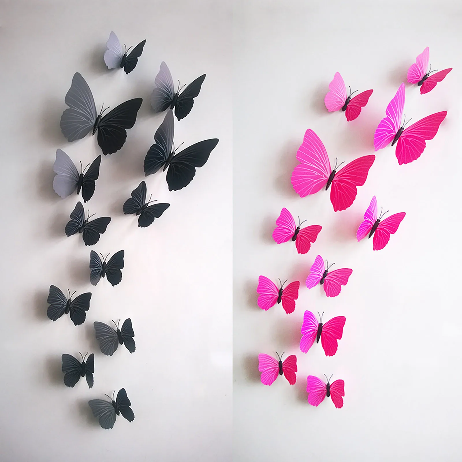 12 шт. ПВХ 3d бабочки настенный Декор милые настенные наклейки художественные