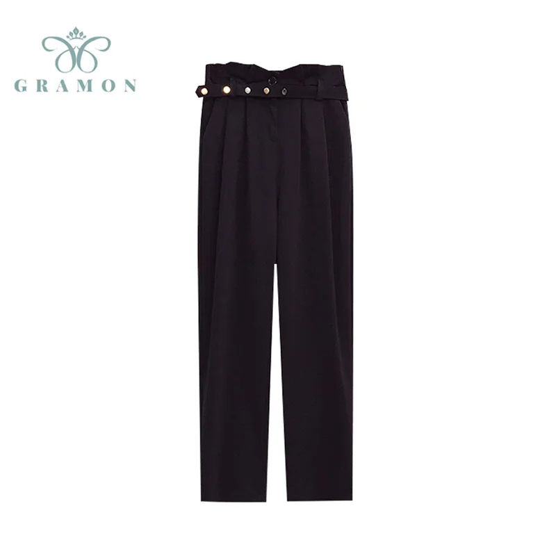 2021 New Casual Adjustable Elegant Pants Women's High Waist Solid Color Loose Shorts Summer Plus Size Office Female Long Pants
2021 New Casual Adjustable Elegant Pants Women's High Waist Solid Color Loose Shorts Summer Plus Size Office Female Long Pants