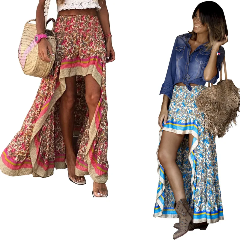 2021 Summer New Women Dress Bohemia Elastic Waist Print Long Skirts Women Korean Fashion Plus Size Beach Bottoms Woman Skirts
2021 Summer New Women Dress Bohemia Elastic Waist Print Long Skirts Women Korean Fashion Plus Size Beach Bottoms Woman Skirts