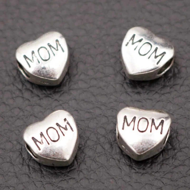 15pcs Mom Tags Charms 5mm Heart Shaped Large Hole Beads DIY Metal Jewelry Bracelet Accessories Findings 11 * 10mm A2169
15pcs Mom Tags Charms 5mm Heart Shaped Large Hole Beads DIY Metal Jewelry Bracelet Accessories Findings 11 * 10mm A2169