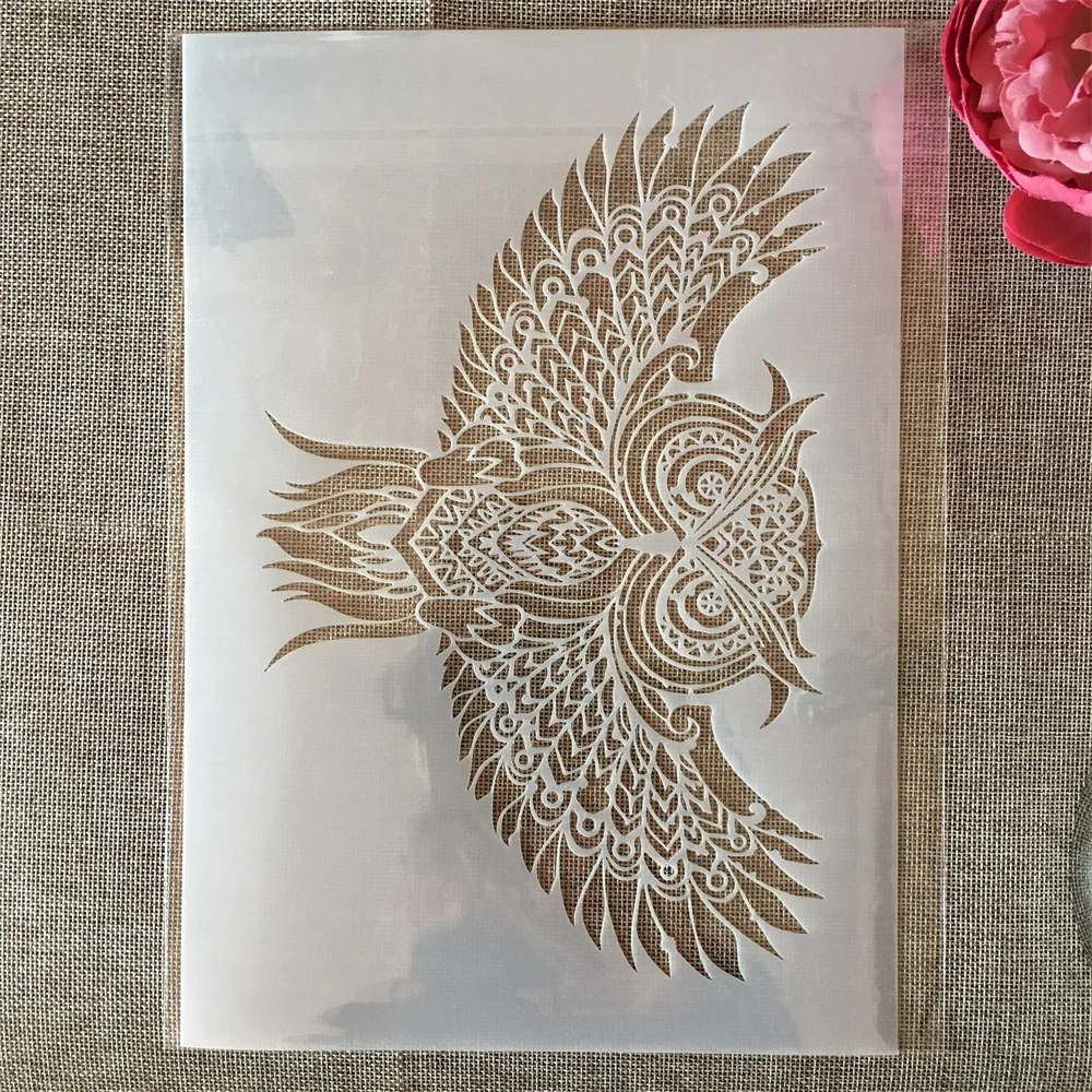 A4 29cm Mandala Flying Owl DIY Layering Stencils Painting Scrapbook Coloring Embossing Album Decorative Template
A4 29cm Mandala Flying Owl DIY Layering Stencils Painting Scrapbook Coloring Embossing Album Decorative Template