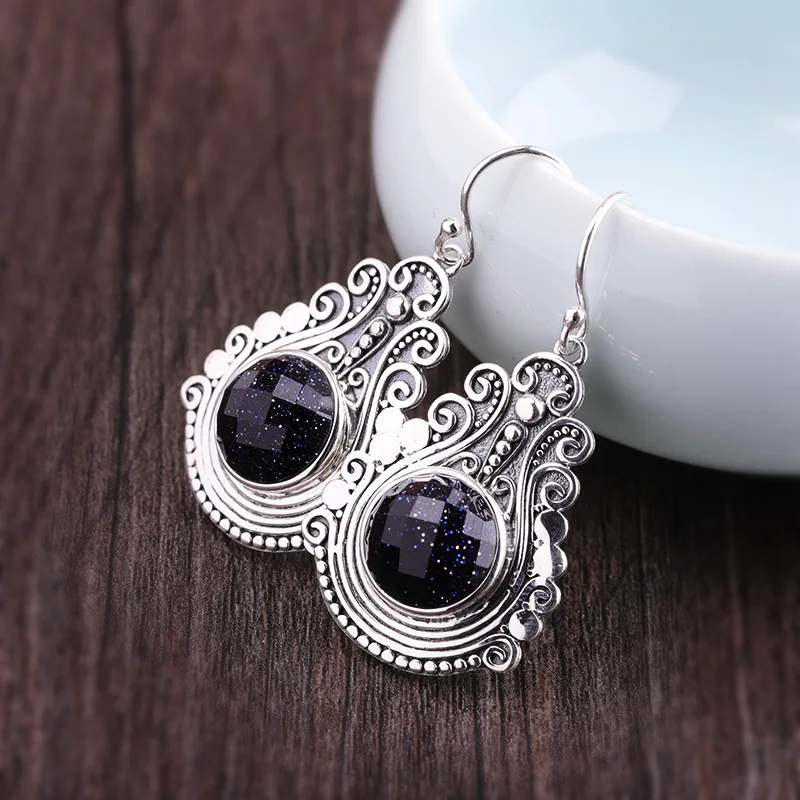 VINTAGE LAPIS RUBY RED CORUNDUM GEMSTONE LONG DROP EARRINGS 925 STERLING SILVER EARRING FOR WOMEN RETRO FINE JEWELRY NEW
VINTAGE LAPIS RUBY RED CORUNDUM GEMSTONE LONG DROP EARRINGS 925 STERLING SILVER EARRING FOR WOMEN RETRO FINE JEWELRY NEW