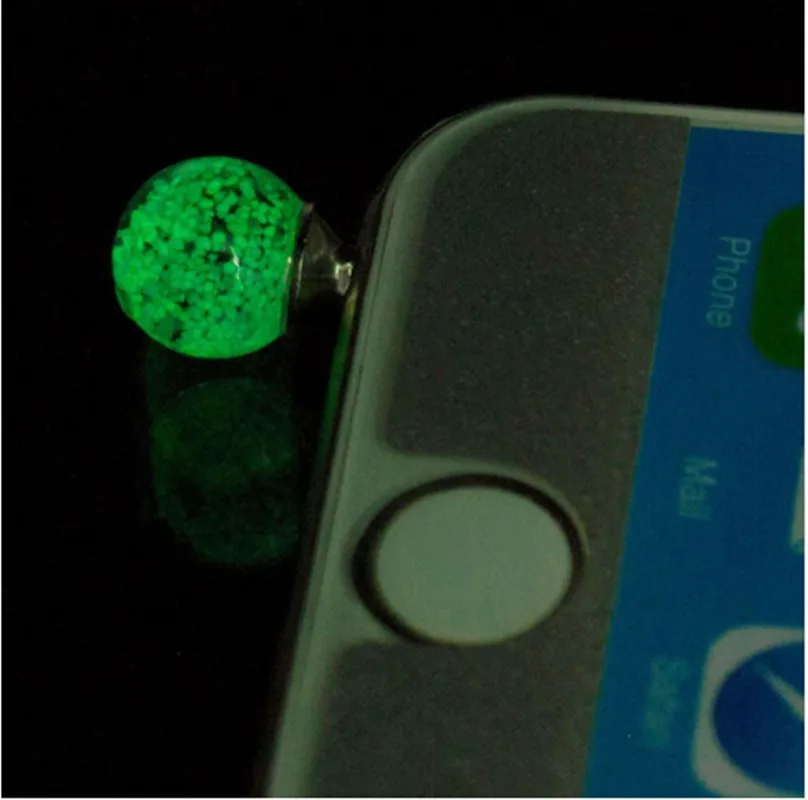 Разъем для наушников 3 5 мм светящийся планшетофон защита от пыли и разъем