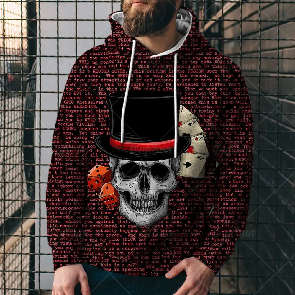 Autumn Hoodie Men Skull Poker 3D Printed Sweatshirt Casual O Neck Pullover Jacket Oversized Hooded Long Sleeve Clothes XXS-4XL
Autumn Hoodie Men Skull Poker 3D Printed Sweatshirt Casual O Neck Pullover Jacket Oversized Hooded Long Sleeve Clothes XXS-4XL