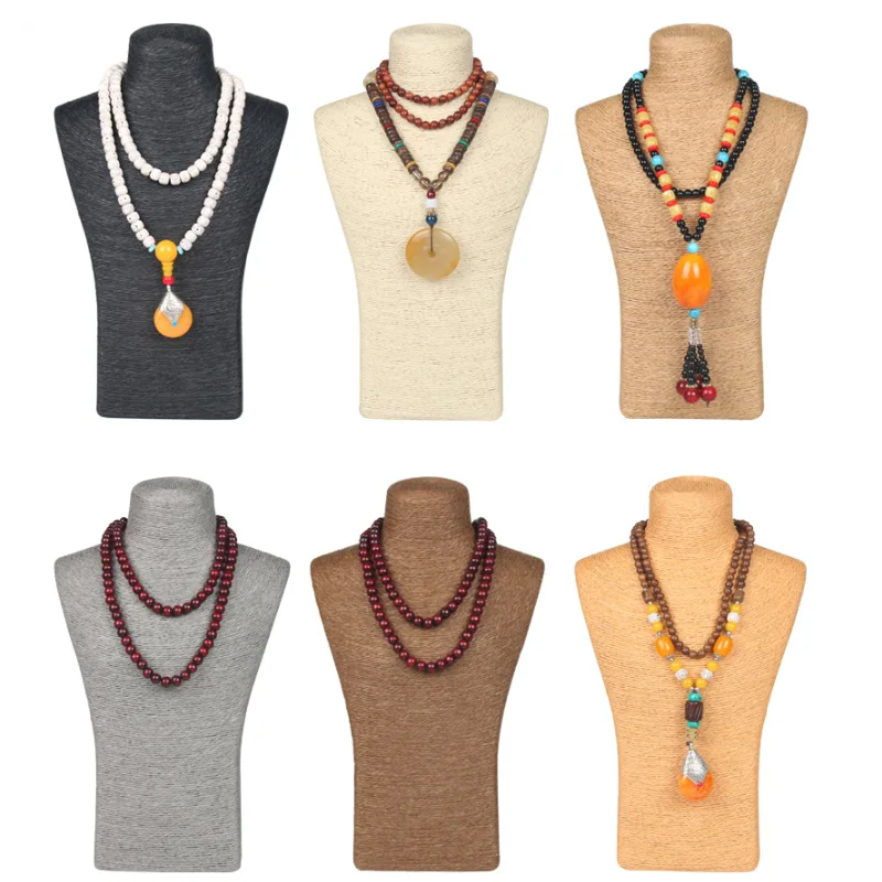 Natural Hemp Rope S/M/L PVC Jewelry Holder Woman Mannequin Necklaces Bust Stand Jewellery Display Pendants Shelf Packaging Gift
Natural Hemp Rope S/M/L PVC Jewelry Holder Woman Mannequin Necklaces Bust Stand Jewellery Display Pendants Shelf Packaging Gift