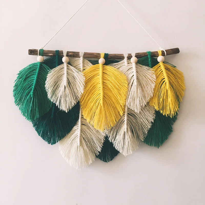 Nordic Tapestry Hand-woven String Colored Feather Leaves Moroccan Homestay House Background Decoration Leaf tapestry
Nordic Tapestry Hand-woven String Colored Feather Leaves Moroccan Homestay House Background Decoration Leaf tapestry