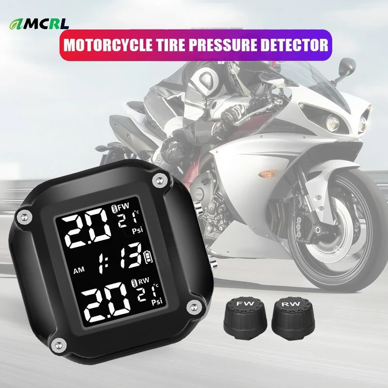 Motorcycle TPMS Motor Tire Pressure Tyre Temperature Monitoring Alarm System with 2 External Sensors USB Charging motos M5
Motorcycle TPMS Motor Tire Pressure Tyre Temperature Monitoring Alarm System with 2 External Sensors USB Charging motos M5