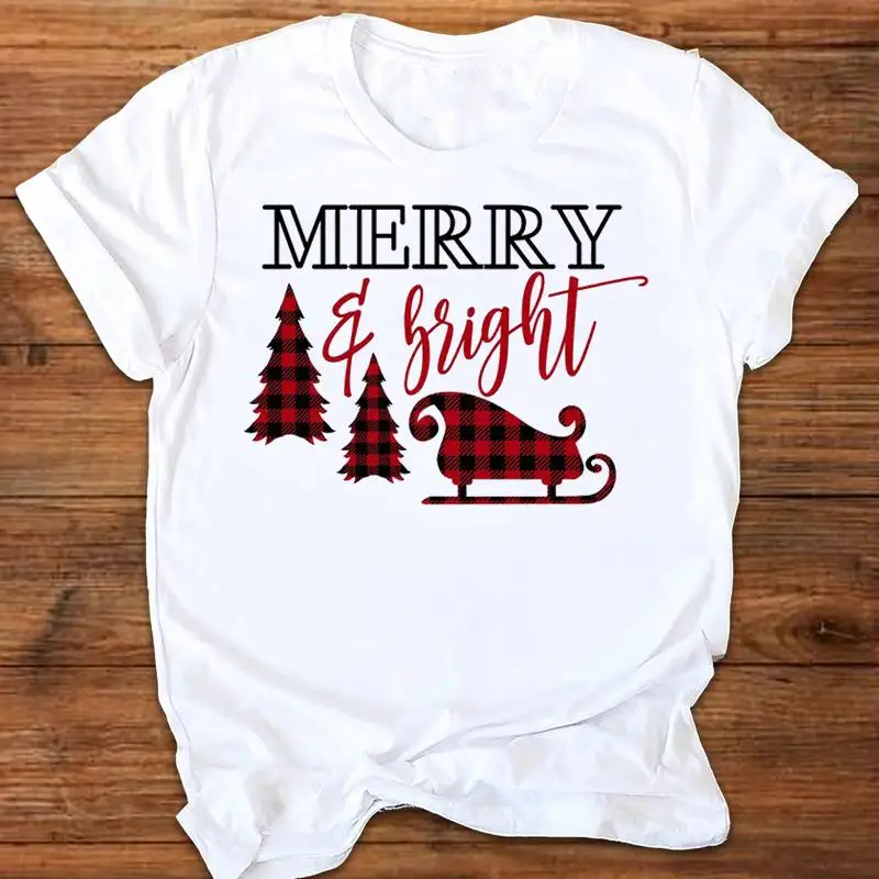 Women 2022 Plaid Printing 90s Merry Christmas Female T Shirt New Year Season Print Tops Winter Graphic Tees Clothing T-shirt
Women 2022 Plaid Printing 90s Merry Christmas Female T Shirt New Year Season Print Tops Winter Graphic Tees Clothing T-shirt