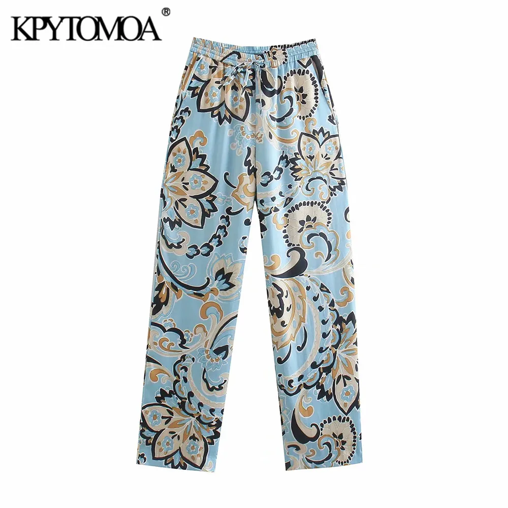 KPYTOMOA Women 2021 Fashion Side Pockets Totem Print Wide Leg Pants Vintage High Elastic Waist Drawstring Female Trousers Mujer
KPYTOMOA Women 2021 Fashion Side Pockets Totem Print Wide Leg Pants Vintage High Elastic Waist Drawstring Female Trousers Mujer