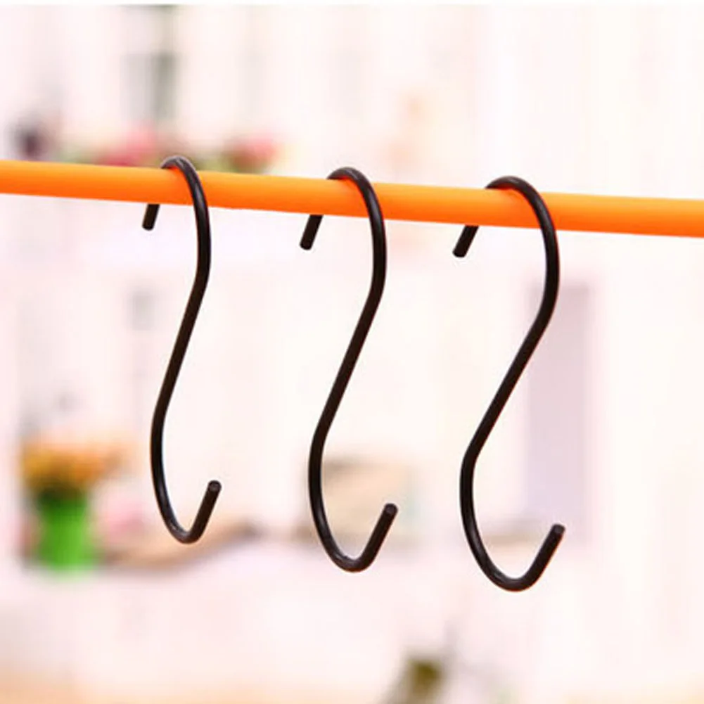 3pcs Stainless Steel S Shaped Hooks Kitchen Rustproof S Type Hooks Hangers for Hanging Pans Cups Bags Towels (Black)
3pcs Stainless Steel S Shaped Hooks Kitchen Rustproof S Type Hooks Hangers for Hanging Pans Cups Bags Towels (Black)