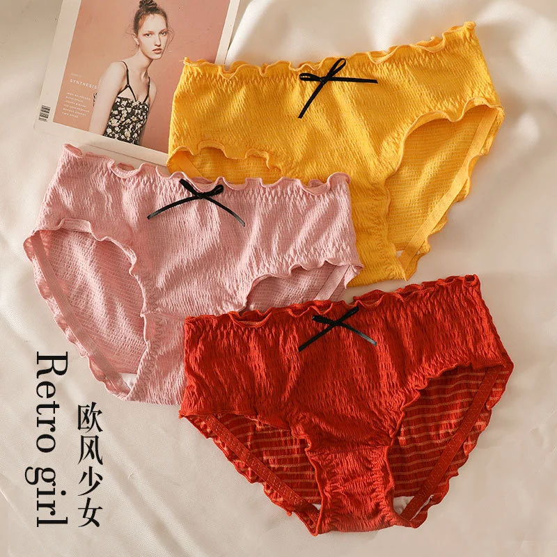 Cotton Sexy Underwear Women Panties Cute Bow Briefs Comfort Breathable Low Waist Girls Underpants Fashion Female Lingerie New
Cotton Sexy Underwear Women Panties Cute Bow Briefs Comfort Breathable Low Waist Girls Underpants Fashion Female Lingerie New