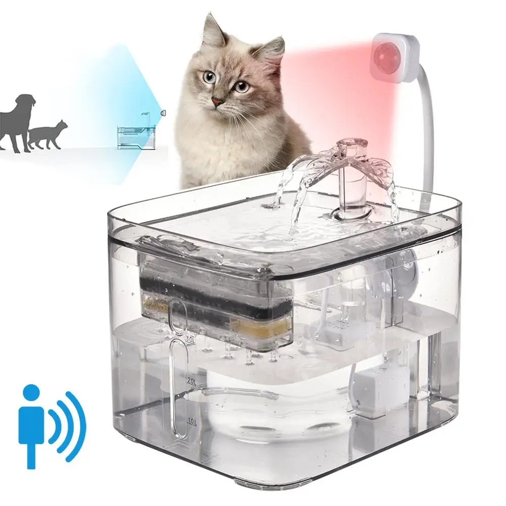 3L Pet Cat Water Fountain Ultra Quiet Intelligent Infrared Induction Automatic Drinker Feeder Bowl Cat Drinking Fountain Dispens
3L Pet Cat Water Fountain Ultra Quiet Intelligent Infrared Induction Automatic Drinker Feeder Bowl Cat Drinking Fountain Dispens