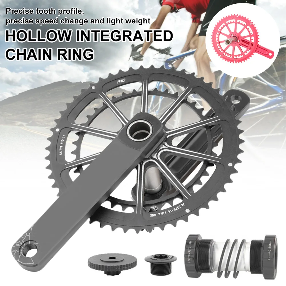 Bike Hollow Direct Mount Crankset with Bottom Bracket 170mm Aluminum Alloy Double Chainring Crank for Road/Mountain/Folding Bike
Bike Hollow Direct Mount Crankset with Bottom Bracket 170mm Aluminum Alloy Double Chainring Crank for Road/Mountain/Folding Bike