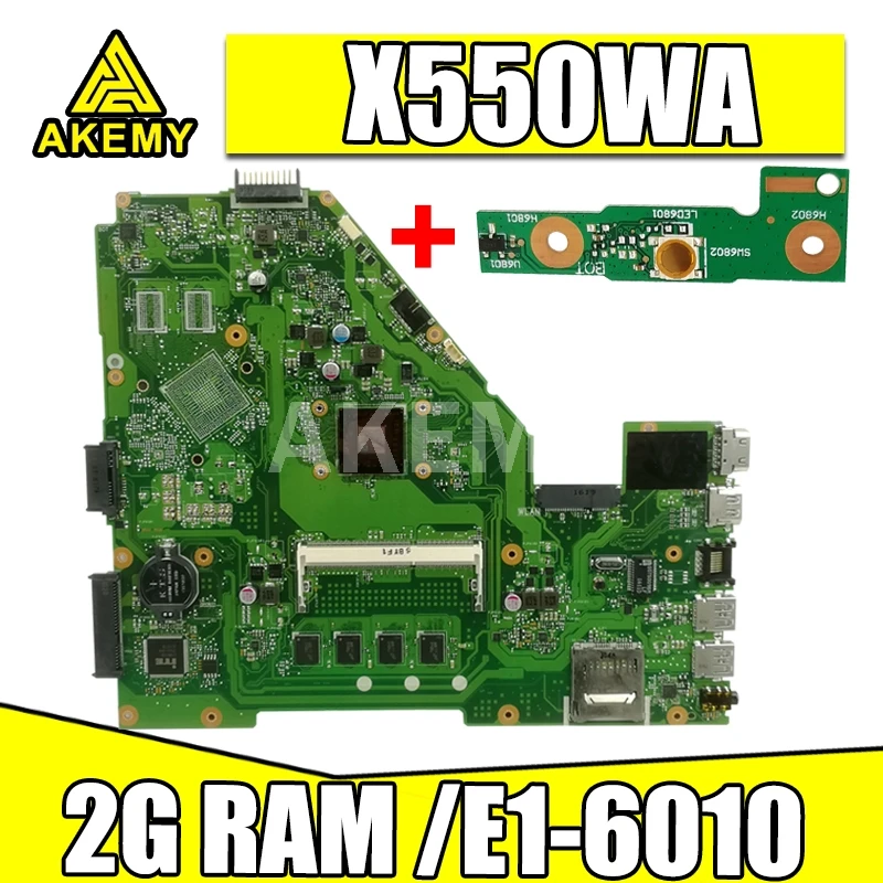X550WA материнская плата для ноутбука For Asus X550WA X550WAK X550WE X552E X550EP X550EA тестовая материнская плата 2G RAM /E1-6010 2 ядра
X550WA материнская плата для ноутбука For Asus X550WA X550WAK X550WE X552E X550EP X550EA тестовая материнская плата 2G RAM /E1-6010 2 ядра