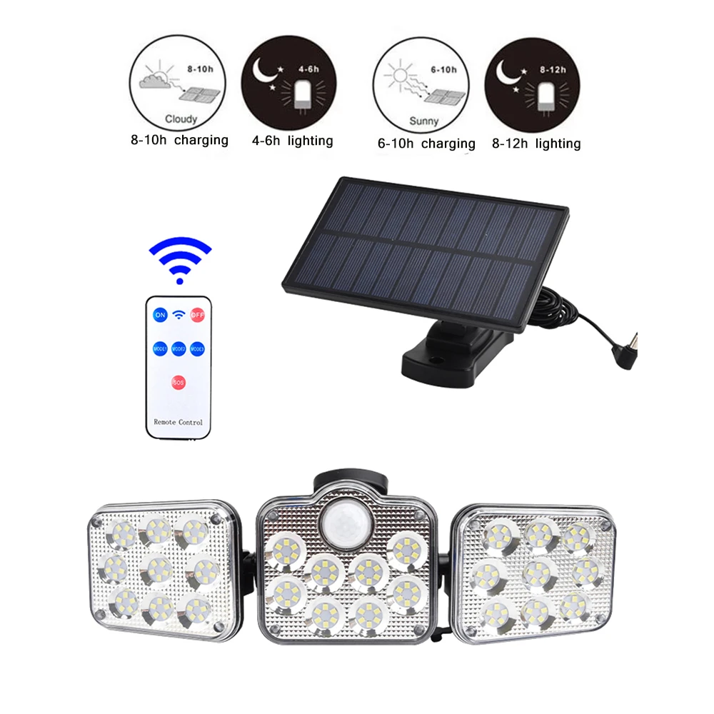 138 led seperable remote 3 Modes Solar Wall Light PIR Motion Sensor Outdoor Waterproof Garden Solar Power Street Path Lamp cable
138 led seperable remote 3 Modes Solar Wall Light PIR Motion Sensor Outdoor Waterproof Garden Solar Power Street Path Lamp cable