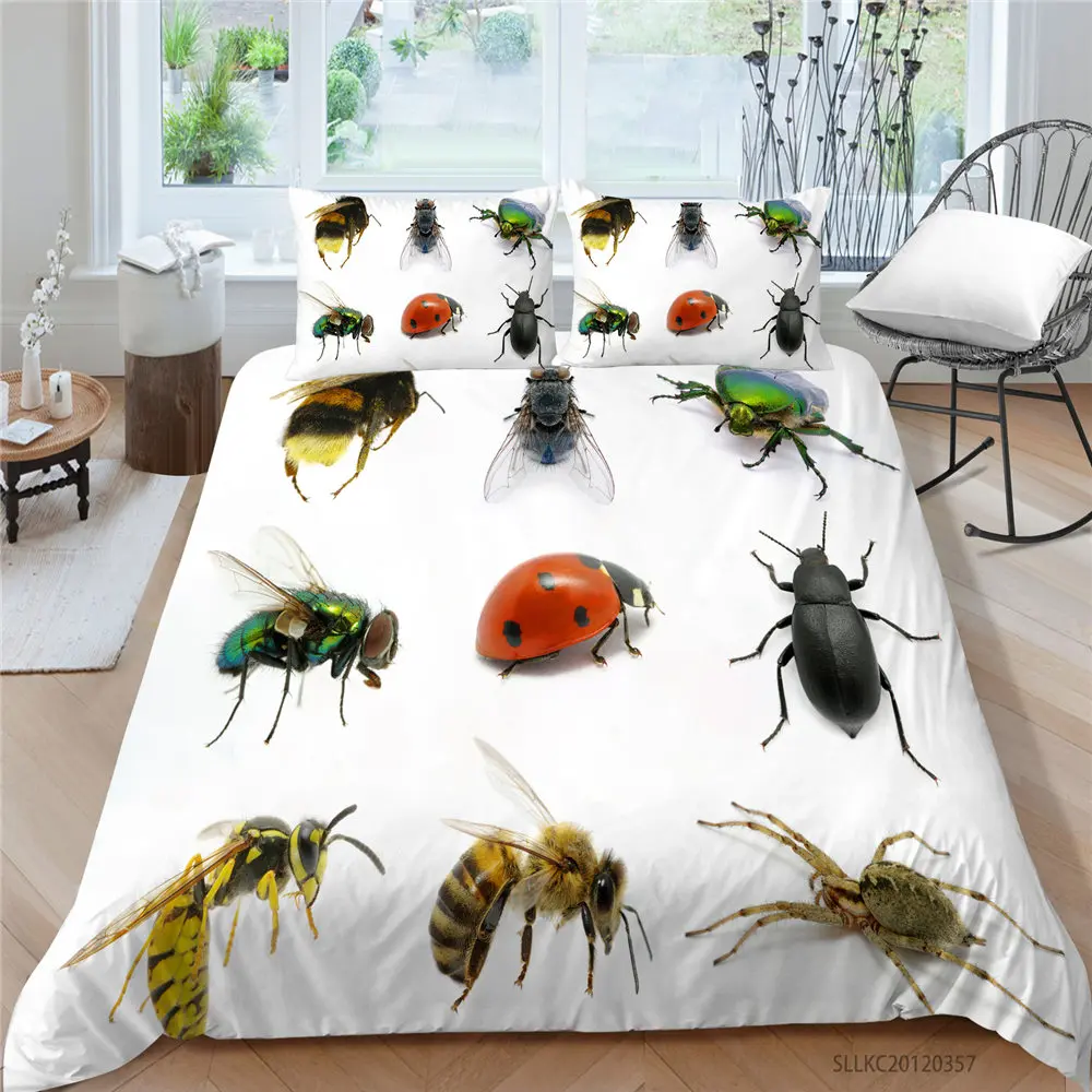 Insect Series Bedding Set Ladybug 3D Creative Bee Duvet Cover Fly Queen Single Double Twin Full King Beetle Bed Set Soft
Insect Series Bedding Set Ladybug 3D Creative Bee Duvet Cover Fly Queen Single Double Twin Full King Beetle Bed Set Soft