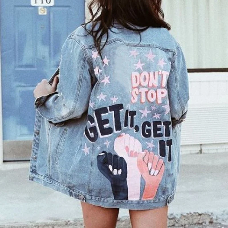 Light Blue Skull Print Denim Jacket Women Single-breasted Turn-down Collar Long Sleeve Loose Denim Coat Boyfriend 2021 Winter
Light Blue Skull Print Denim Jacket Women Single-breasted Turn-down Collar Long Sleeve Loose Denim Coat Boyfriend 2021 Winter