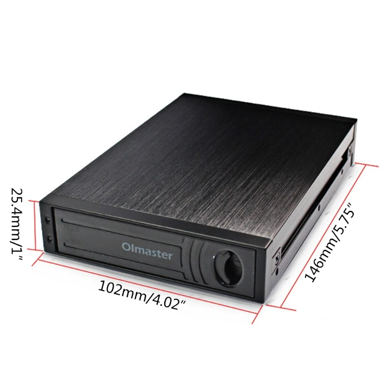 

Strong Compatibility OImaster Aluminium Alloy Dual Bay Floppy Drive Case RAID Modes 2.5inch SATA HDD Enclosure Box