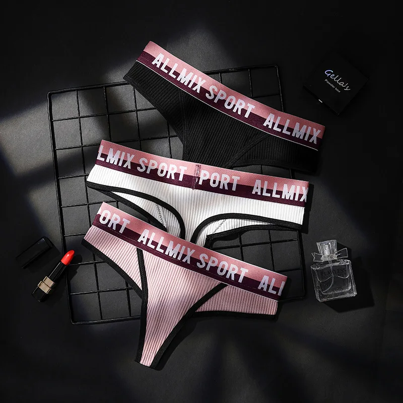 M/L/XL European Style 1Pcs Sexy Patchwork Color Low-waisted Letter Pattern No Trace Women Underwear T-back
M/L/XL European Style 1Pcs Sexy Patchwork Color Low-waisted Letter Pattern No Trace Women Underwear T-back
