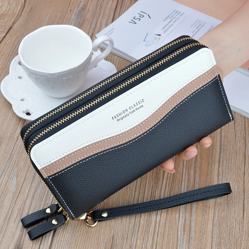 New Wallet Ladies Long Double Zip Club Fashion Contrast Color Large Capacity Double Wallet Change Mobile Phone Bag
New Wallet Ladies Long Double Zip Club Fashion Contrast Color Large Capacity Double Wallet Change Mobile Phone Bag