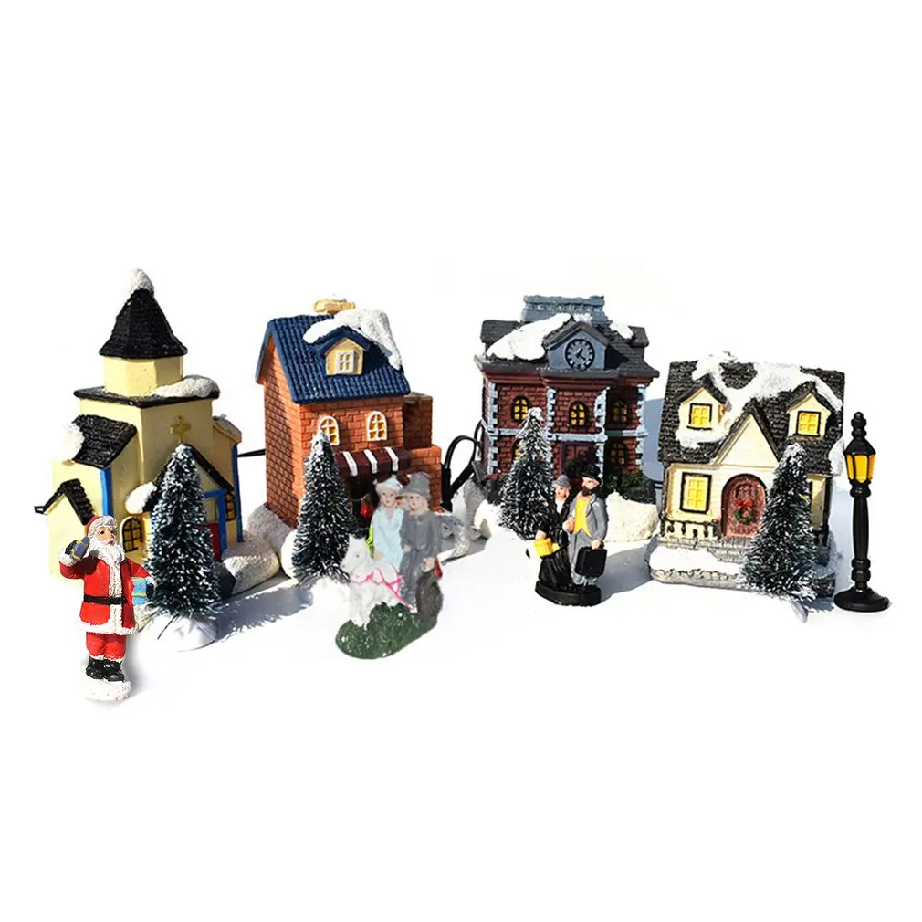 Christmas Village Houses Set 10 Pieces Decorations LED Lights Christmas Town Scene Desktop Ornaments Buildings Landscape Decor
Christmas Village Houses Set 10 Pieces Decorations LED Lights Christmas Town Scene Desktop Ornaments Buildings Landscape Decor