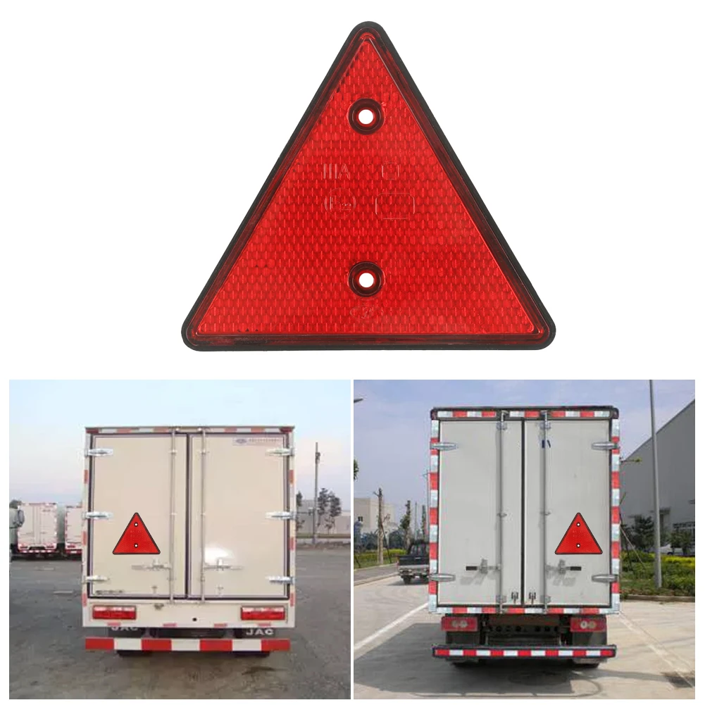 Red Rear Reflector Triangle Reflective Sign Screw Mount E22 Listed Warning Safety Reflector for Trailer Truck Caravan Boat Stock
Red Rear Reflector Triangle Reflective Sign Screw Mount E22 Listed Warning Safety Reflector for Trailer Truck Caravan Boat Stock