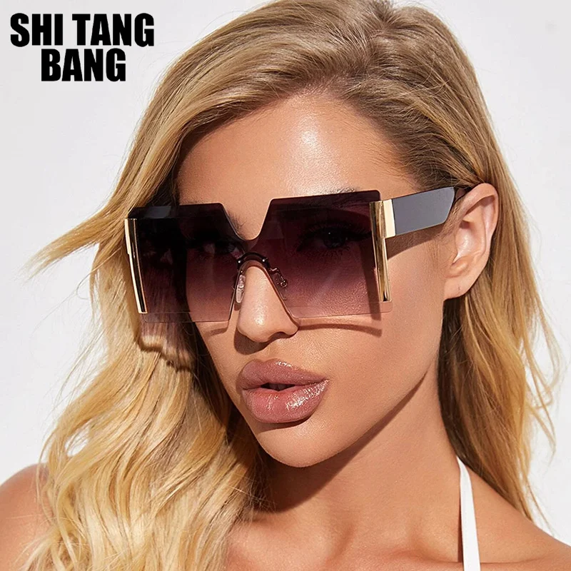 Vintage Oversized Square Sunglasses Fashion Gradient Frameless Sun Glasses For Women One Piece Travel Shade Mirror Clear Lens
Vintage Oversized Square Sunglasses Fashion Gradient Frameless Sun Glasses For Women One Piece Travel Shade Mirror Clear Lens