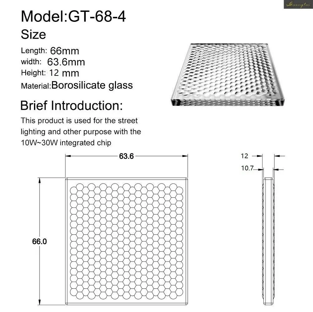 66x63 6 Fly Eye Array составной глаз линза френеля f DIY проектор свет светильник дом|Линзы| |