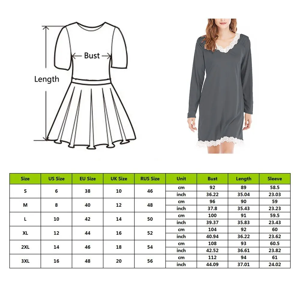 Ladies V Neck Long Sleeve Dress Fashion Lace Patchwork Vestidos Loose Homewear Summer Casual Women Dresses 2021 Spring
Ladies V Neck Long Sleeve Dress Fashion Lace Patchwork Vestidos Loose Homewear Summer Casual Women Dresses 2021 Spring