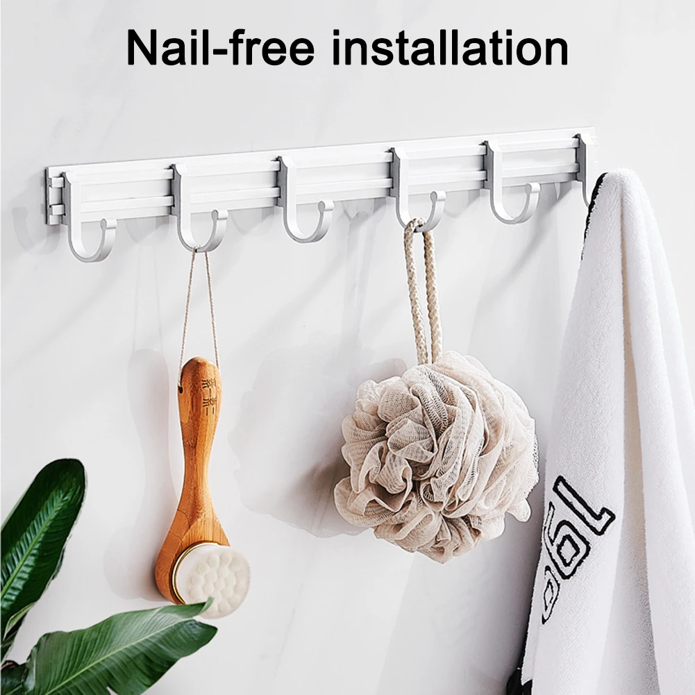 Wall Mount Hook Rail Rack Aluminum Moveable Hooks For Bedroom Bathroom Kitchen Entrywall Home Rangement Organizer Accessories
Wall Mount Hook Rail Rack Aluminum Moveable Hooks For Bedroom Bathroom Kitchen Entrywall Home Rangement Organizer Accessories