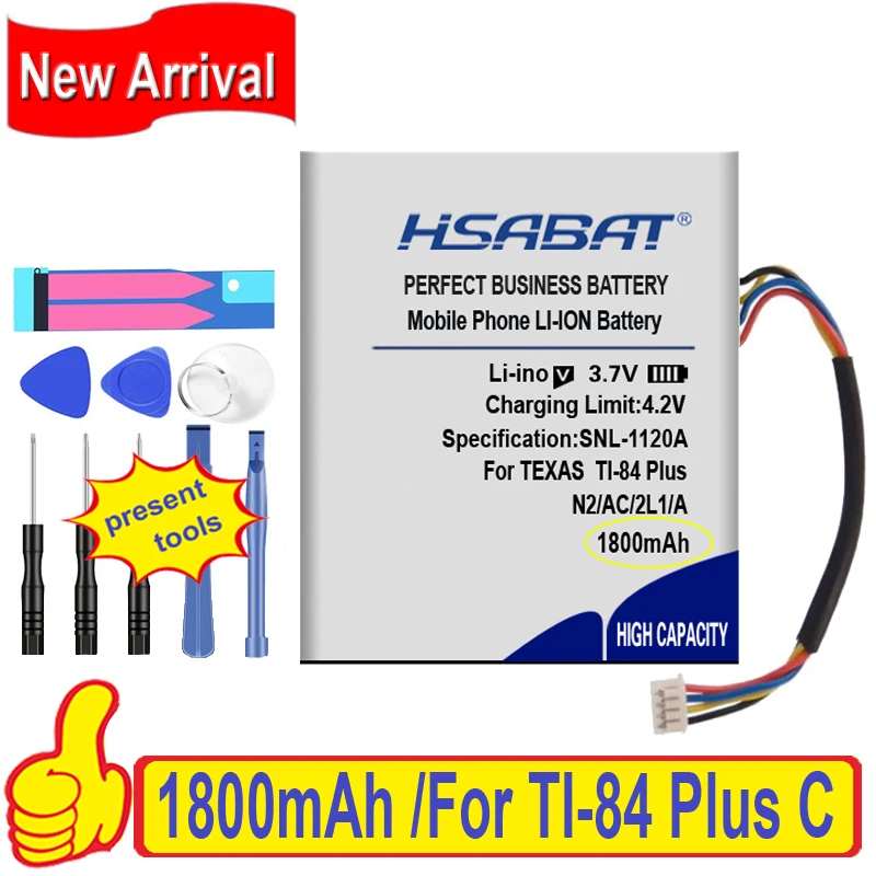 Аккумулятор HSABAT для TEXAS instrument TI 84 Plus C plucc Silver Edition Nspire F071D N2/AC/2L1/A|Цифровые