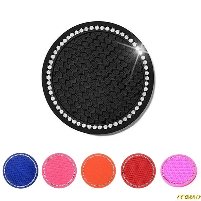 Non-slip Car Water Cup Pad Diamond Rhinestone Rubber Mat for Bottle Holder Coaster Auto Interior Anti-skid Cup Holders 7cm
Non-slip Car Water Cup Pad Diamond Rhinestone Rubber Mat for Bottle Holder Coaster Auto Interior Anti-skid Cup Holders 7cm