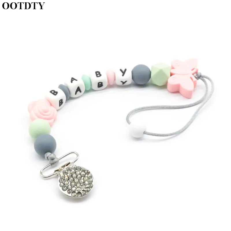 OOTDTY Baby Pacifier Clips Newborn Molar Nipple Chain Infants Shower Gift Baby Letter Silicone Teething Toy Holder
OOTDTY Baby Pacifier Clips Newborn Molar Nipple Chain Infants Shower Gift Baby Letter Silicone Teething Toy Holder