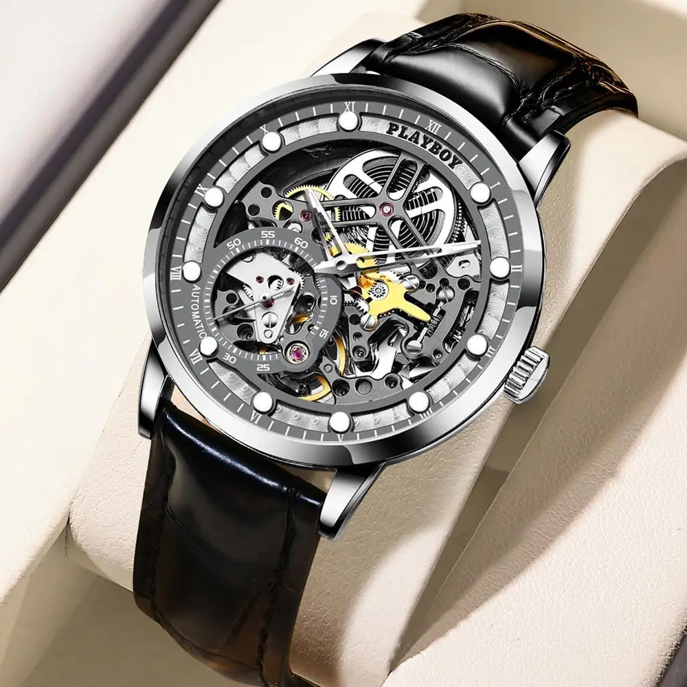 Men's Automatic Mechanical Wristwatch top brand hollow design waterproof luxury luminous hand male clock
Men's Automatic Mechanical Wristwatch top brand hollow design waterproof luxury luminous hand male clock