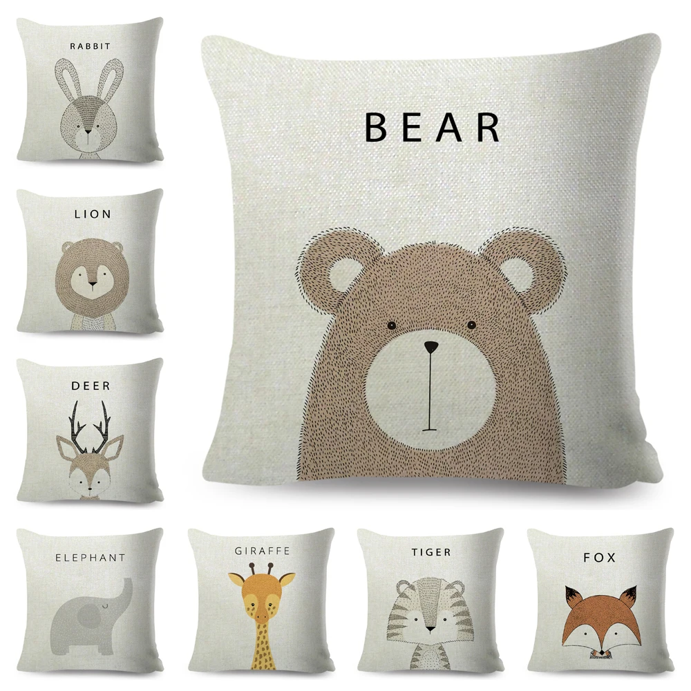 Nordic Style Be Brave Zebra Hippo Rabbit Deer Pillow Case Decor Cute Cartoon Animal Cushion Cover for Sofa Polyester Pillowcase
Nordic Style Be Brave Zebra Hippo Rabbit Deer Pillow Case Decor Cute Cartoon Animal Cushion Cover for Sofa Polyester Pillowcase