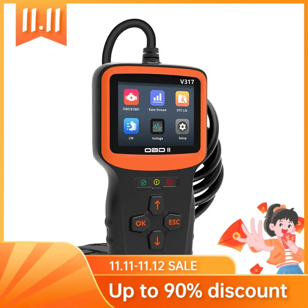 Car Fault Detector Car Diagnostic Tool OBD2 Scanner Code Reader Car Scanner Car Fault Code Erase Fault CodeELM V317
Car Fault Detector Car Diagnostic Tool OBD2 Scanner Code Reader Car Scanner Car Fault Code Erase Fault CodeELM V317