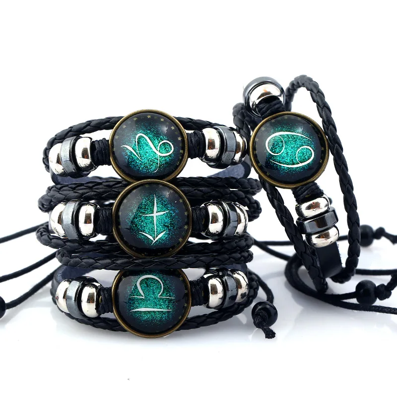 12 Constellation Luminous Bracelet Men Leather Charm Couple Bracelets For Women Accessories Jewelry Gifts Bijoux Femme
12 Constellation Luminous Bracelet Men Leather Charm Couple Bracelets For Women Accessories Jewelry Gifts Bijoux Femme