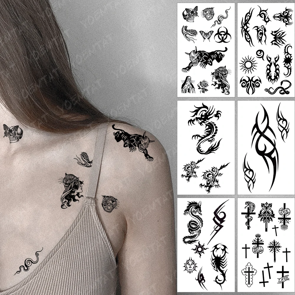 Waterproof Temporary Tattoo Sticker Beast Snake Tiger Totem Flash Tatoo Maori Tribal Arm Wrist Fake Tatto For Body Art Women Men
Waterproof Temporary Tattoo Sticker Beast Snake Tiger Totem Flash Tatoo Maori Tribal Arm Wrist Fake Tatto For Body Art Women Men