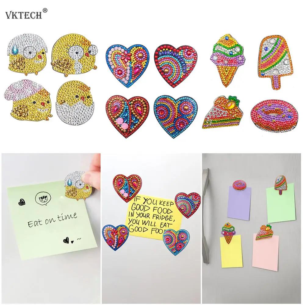 4pcs DIY Full Drill Special Shaped Diamond Painting Fridge Magnet Sticker Diamond Embroidery Chicken Heart Home Kitchen Decor
4pcs DIY Full Drill Special Shaped Diamond Painting Fridge Magnet Sticker Diamond Embroidery Chicken Heart Home Kitchen Decor