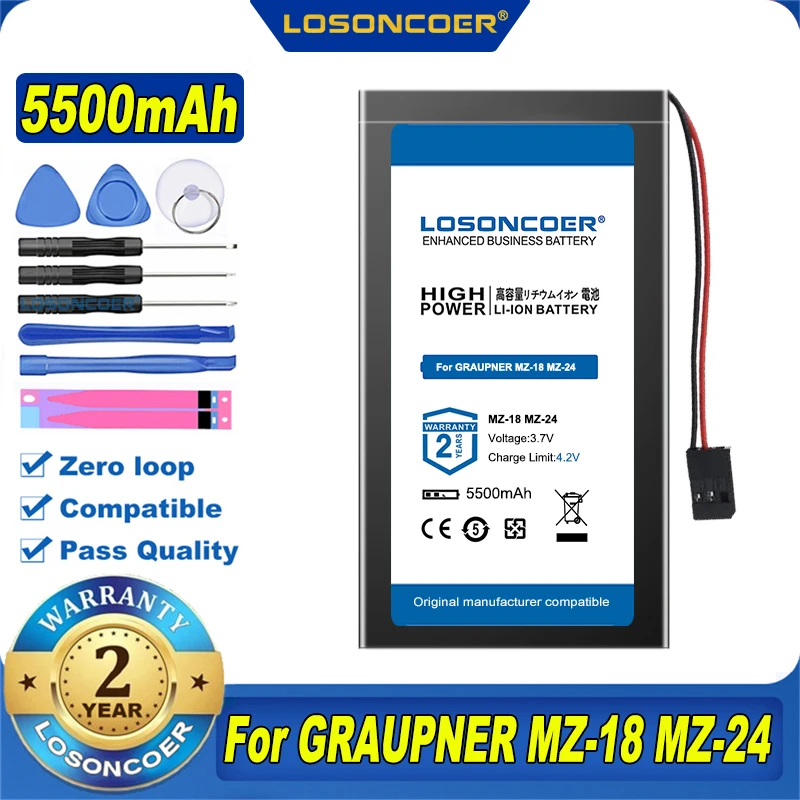 100% Оригинальный LOSONCOER новый аккумулятор 5500 мАч для GRAUPNER MZ-18 модель самолета