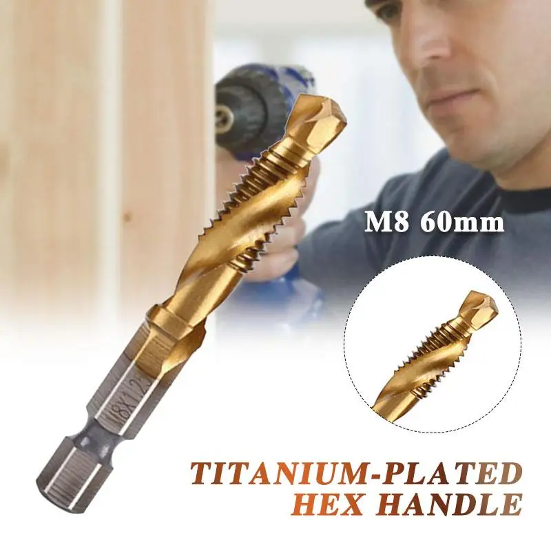 Metric Tap Drill Titanium Coated Drill Hex Shank Drill Convenient Durable Strong HSS M8 Repair Business Accessories Outdoor
Metric Tap Drill Titanium Coated Drill Hex Shank Drill Convenient Durable Strong HSS M8 Repair Business Accessories Outdoor