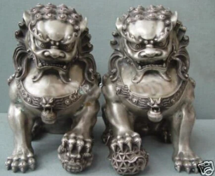 Excellent eastern Tibet Silver Lion Statue 100% free shipping
Excellent eastern Tibet Silver Lion Statue 100% free shipping