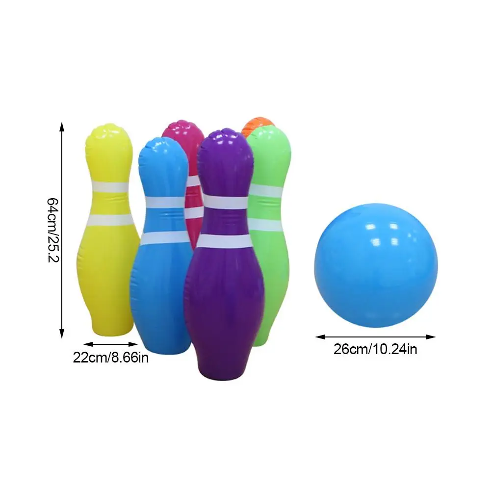 Kids Bowling Set Inflatable Bowling Ball Set With 6 Inflatable Pins And 1 Ball For Boys Girls Adults Indoor Outdoor Games Fun
Kids Bowling Set Inflatable Bowling Ball Set With 6 Inflatable Pins And 1 Ball For Boys Girls Adults Indoor Outdoor Games Fun