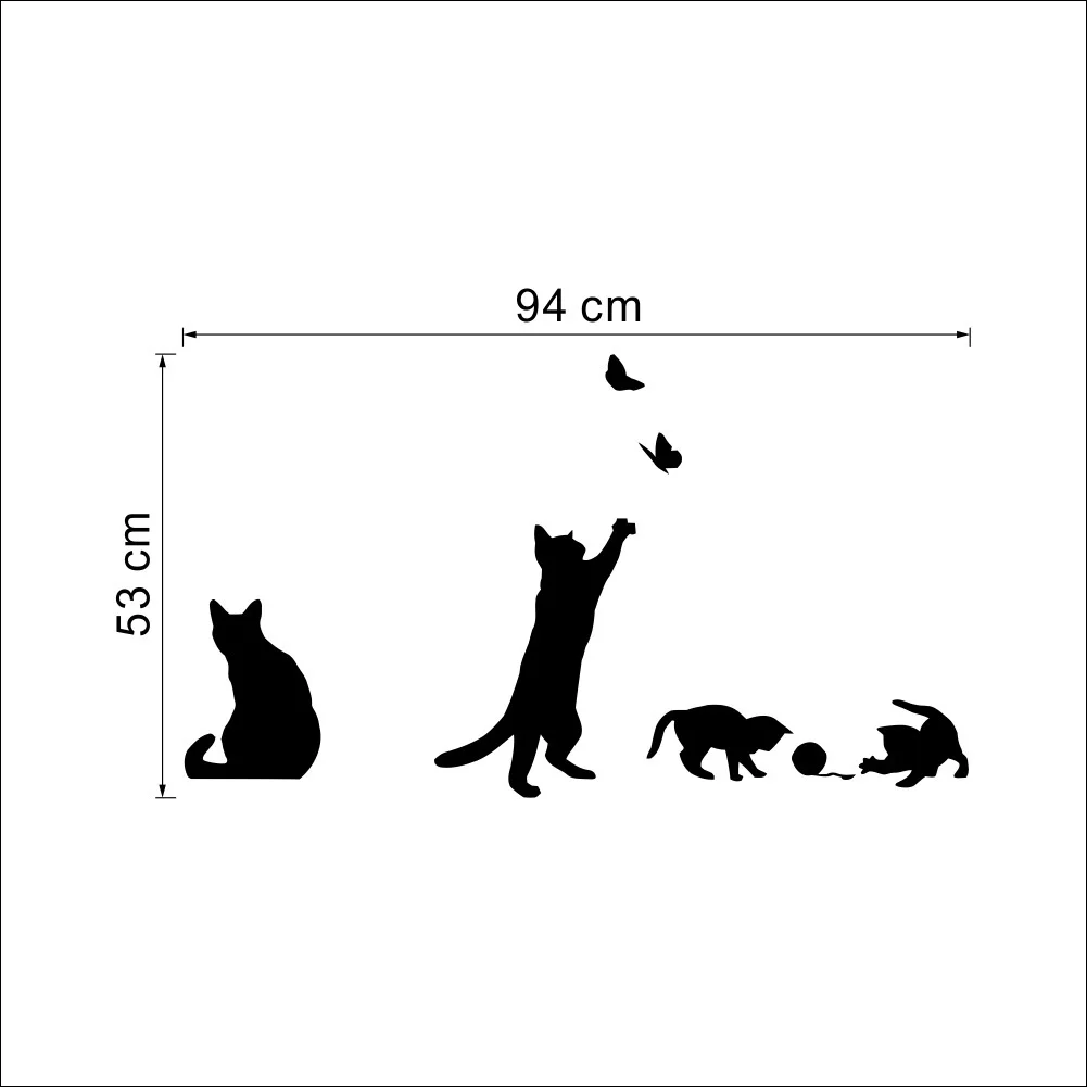 New Arrived Cat Play Butterflies Wall Sticker Removable House Decoration Decals for Bedroom Kitchen Living Room Walls Decor
New Arrived Cat Play Butterflies Wall Sticker Removable House Decoration Decals for Bedroom Kitchen Living Room Walls Decor