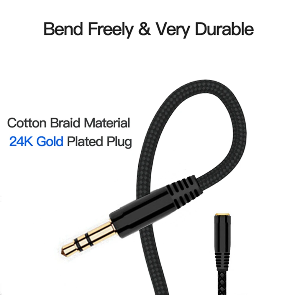 3m/5m Headphone Extension Cable 3.5mm Jack Male to Female AUX Cable M/F Audio Stereo Extender Cord Earphone 3.5 mm Cable
3m/5m Headphone Extension Cable 3.5mm Jack Male to Female AUX Cable M/F Audio Stereo Extender Cord Earphone 3.5 mm Cable