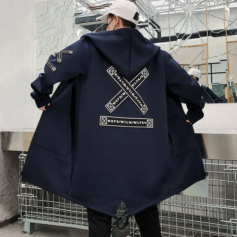 2021 Autumn Men Hooded Jackets Print Windbreaker Ribbon Overcoat Male Casual Outwear Hip Hop Streetwear Coats
2021 Autumn Men Hooded Jackets Print Windbreaker Ribbon Overcoat Male Casual Outwear Hip Hop Streetwear Coats