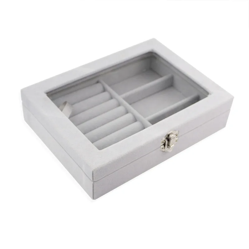 Transparent Velvet Jewelry Box Earring Ring Necklace Storage Store Cabinet Display Holder
Transparent Velvet Jewelry Box Earring Ring Necklace Storage Store Cabinet Display Holder
