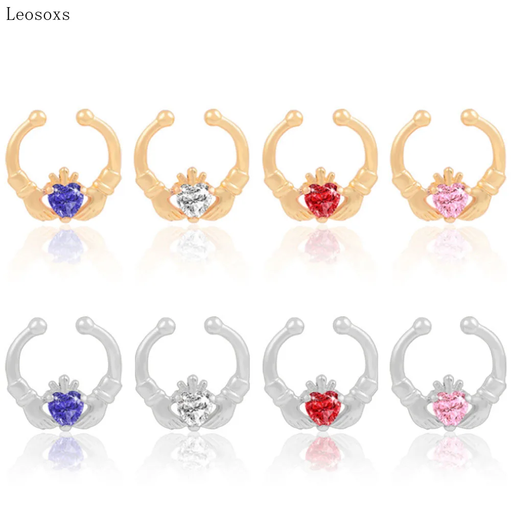 Leosoxs 2pcs European and American U-shaped Peach Heart Multicolor Zircon False Nose Ring Hypoallergenic Nasal Block
Leosoxs 2pcs European and American U-shaped Peach Heart Multicolor Zircon False Nose Ring Hypoallergenic Nasal Block